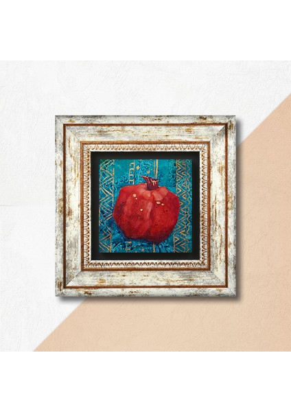 Nar Taş Duvar Tablosu Çerçeveli Duvar Dekoru Wall Art T1-02