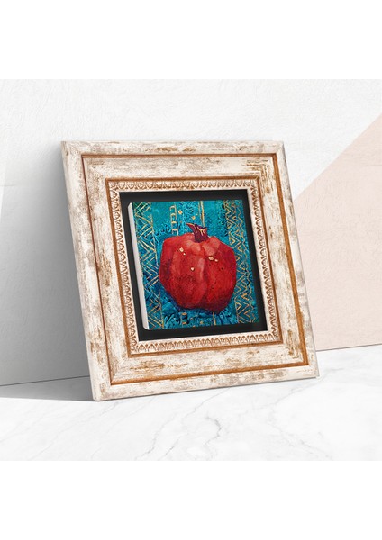 Nar Taş Duvar Tablosu Çerçeveli Duvar Dekoru Wall Art T1-02