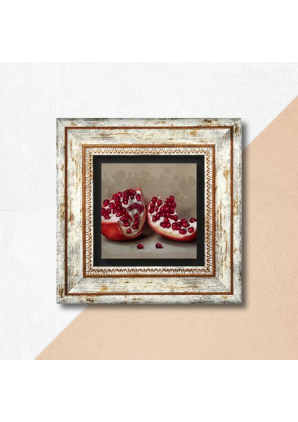 Nar Taş Duvar Tablosu Çerçeveli Duvar Dekoru Wall Art T1-04
