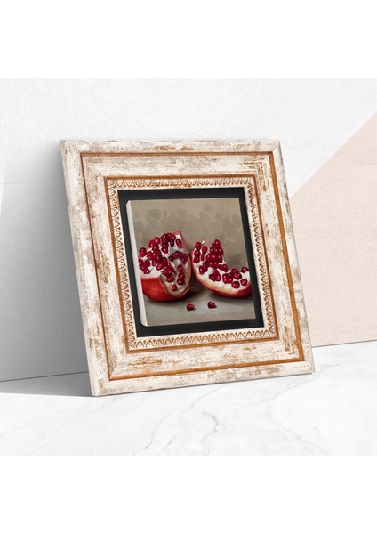 Nar Taş Duvar Tablosu Çerçeveli Duvar Dekoru Wall Art T1-04