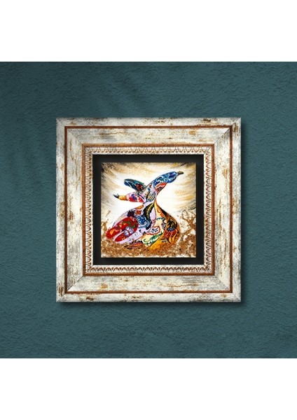 Semazen Taş Duvar Tablosu Çerçeveli Duvar Dekoru Wall Art T1-06