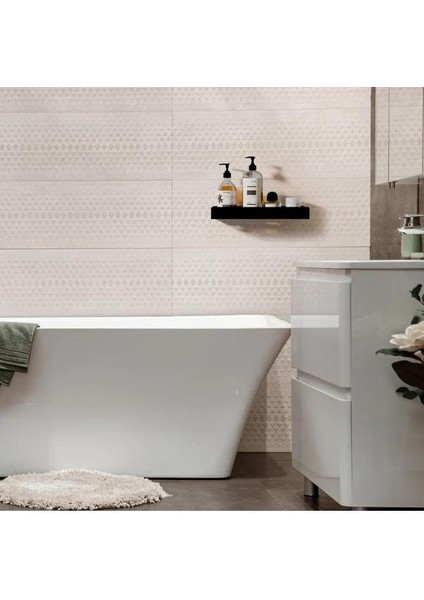 Dekoratif Siyah Metal Banyo Rafı Şampuanlık Duş Rafı Banyo Düzenleyici fiyatları