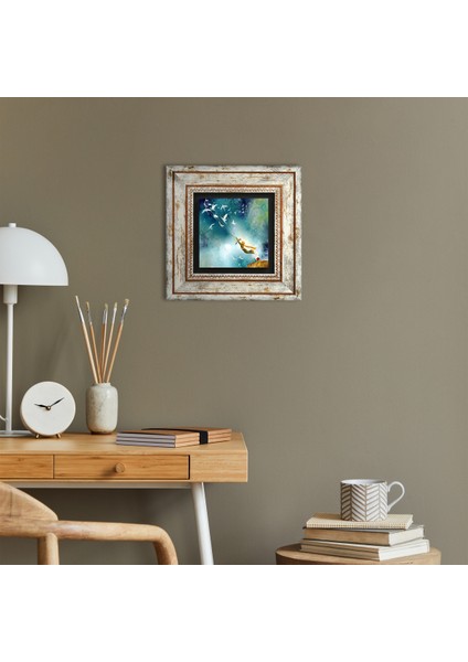 Küçük Prens Taş Duvar Tablosu Çerçeveli Duvar Dekoru Wall Art T1-388