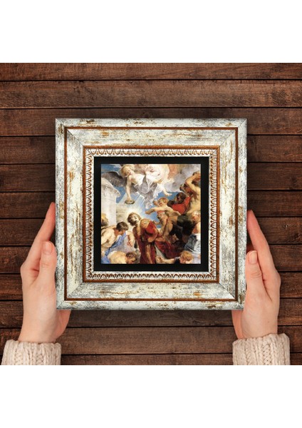 Aziz Stephen Üçlemesi Antik Roma Serisi Taş Duvar Tablosu Çerçeveli Duvar Dekoru Wall Art T1-39