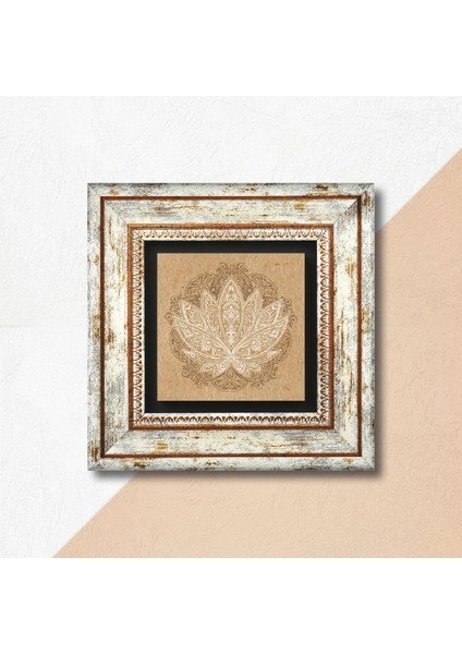 Lotus Çiçeği Çerçeveli Taş Duvar Tablosu – Dekoratif Modern Sanat, Ev ve Ofis Dekoru |TK1-178| fiyatları