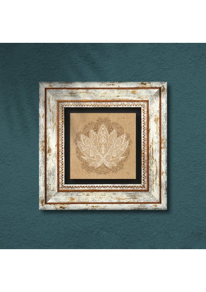 Lotus Çiçeği Çerçeveli Taş Duvar Tablosu – Dekoratif Modern Sanat, Ev ve Ofis Dekoru |TK1-178| indirimleri
