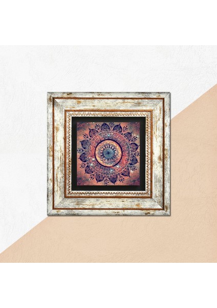 Mandala Taş Duvar Tablosu Çerçeveli Duvar Dekoru Wall Art T1-226