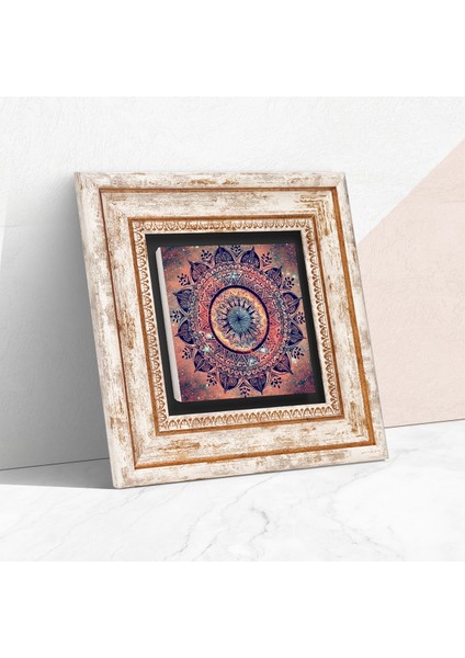Mandala Taş Duvar Tablosu Çerçeveli Duvar Dekoru Wall Art T1-226