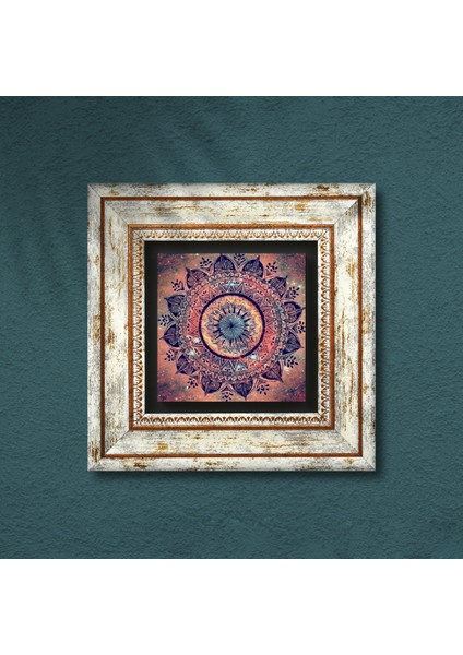 Mandala Taş Duvar Tablosu Çerçeveli Duvar Dekoru Wall Art T1-226