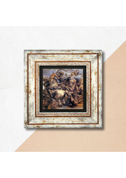Anghiari Savaşı Antik Roma Serisi Taş Duvar Tablosu Çerçeveli Duvar Dekoru Wall Art T1-40 fiyatları