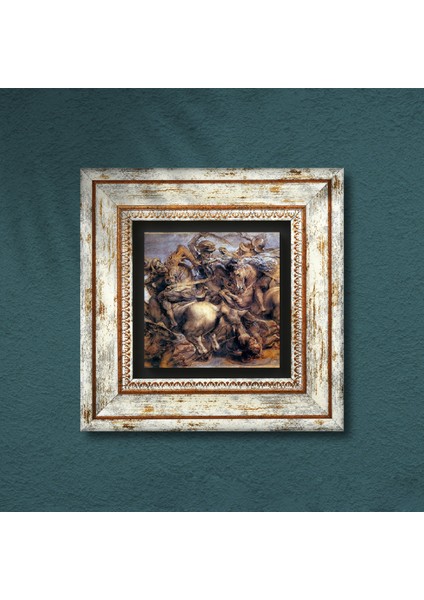 Anghiari Savaşı Antik Roma Serisi Taş Duvar Tablosu Çerçeveli Duvar Dekoru Wall Art T1-40 indirimleri