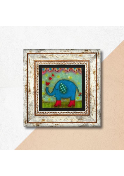 Fil Taş Duvar Tablosu Çerçeveli Duvar Dekoru Wall Art T1-409
