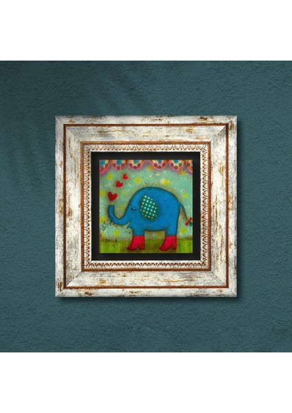 Fil Taş Duvar Tablosu Çerçeveli Duvar Dekoru Wall Art T1-409
