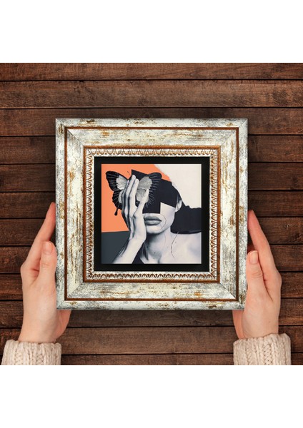 Bahar Düşü Serisi Taş Duvar Tablosu Çerçeveli Duvar Dekoru Wall Art T1-45