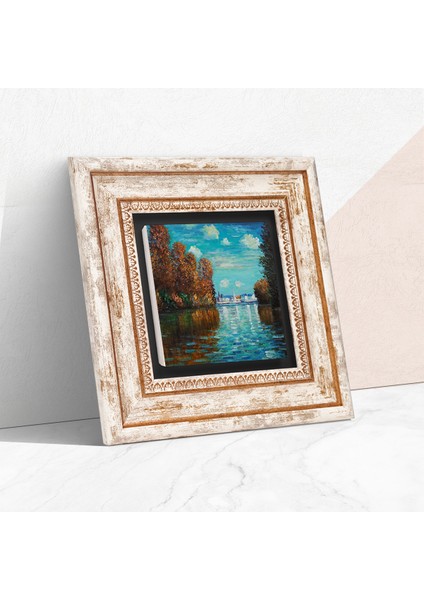 Claude Monet Sonbahar Taş Duvar Tablosu Çerçeveli Duvar Dekoru Wall Art T1-254