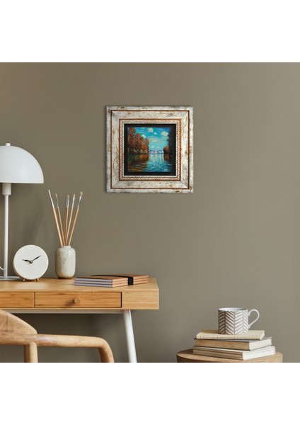 Claude Monet Sonbahar Taş Duvar Tablosu Çerçeveli Duvar Dekoru Wall Art T1-254