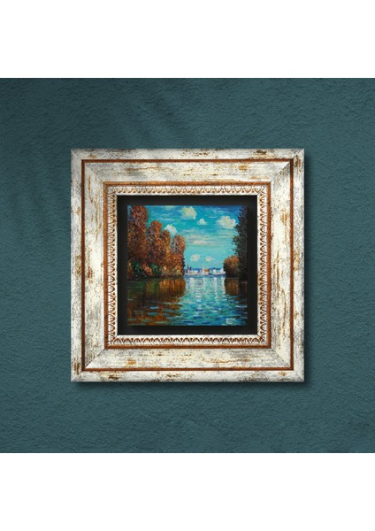 Claude Monet Sonbahar Taş Duvar Tablosu Çerçeveli Duvar Dekoru Wall Art T1-254