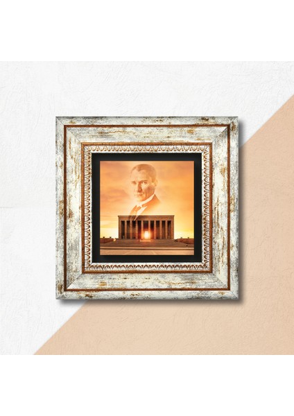 Atatürk Anıtkabir Taş Duvar Tablosu Çerçeveli Duvar Dekoru Wall Art T1-266