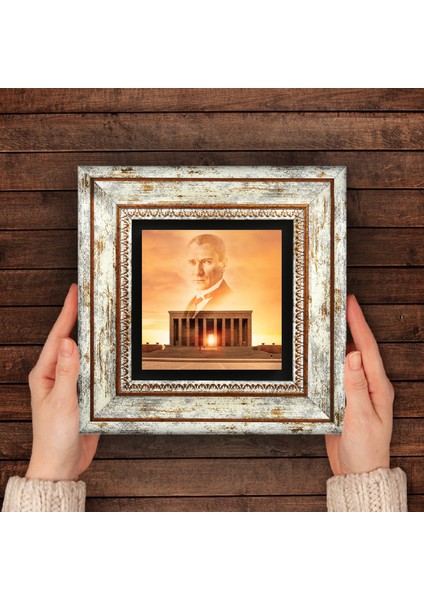 Atatürk Anıtkabir Taş Duvar Tablosu Çerçeveli Duvar Dekoru Wall Art T1-266
