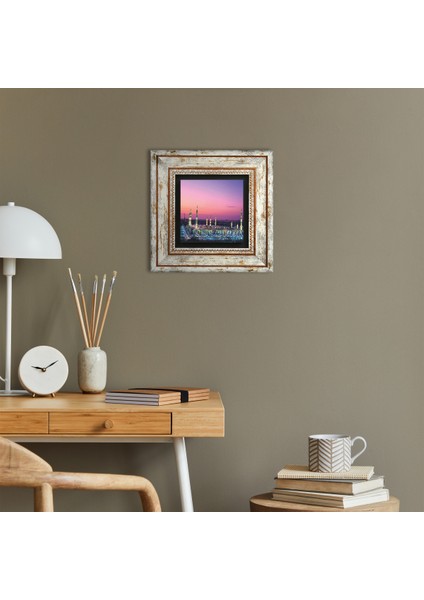 Ravza-i Mutahhara Taş Duvar Tablosu Çerçeveli Duvar Dekoru Wall Art T1-58
