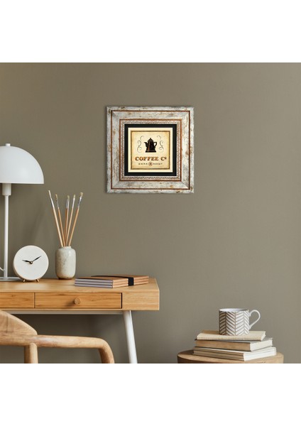 Kahve Taş Duvar Tablosu Çerçeveli Duvar Dekoru Wall Art T1-60