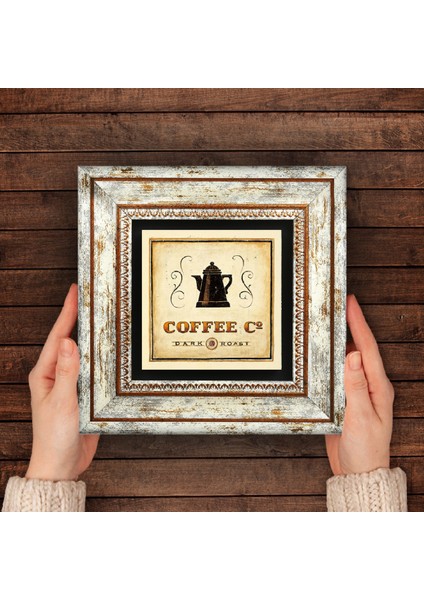 Kahve Taş Duvar Tablosu Çerçeveli Duvar Dekoru Wall Art T1-60