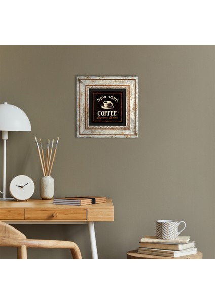 Kahve Taş Duvar Tablosu Çerçeveli Duvar Dekoru Wall Art T1-62