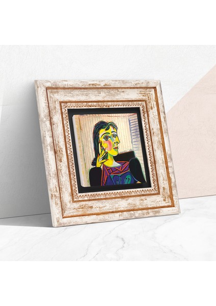 Picasso Dora Maar’ın Portresi Taş Duvar Tablosu Çerçeveli Duvar Dekoru Wall Art T1-303