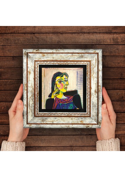 Picasso Dora Maar’ın Portresi Taş Duvar Tablosu Çerçeveli Duvar Dekoru Wall Art T1-303