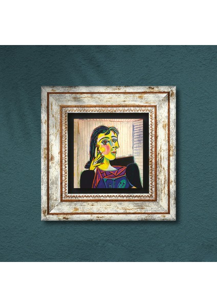 Picasso Dora Maar’ın Portresi Taş Duvar Tablosu Çerçeveli Duvar Dekoru Wall Art T1-303