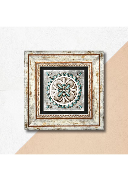 Çini Sanatı Taş Duvar Tablosu Çerçeveli Duvar Dekoru Wall Art T1-31