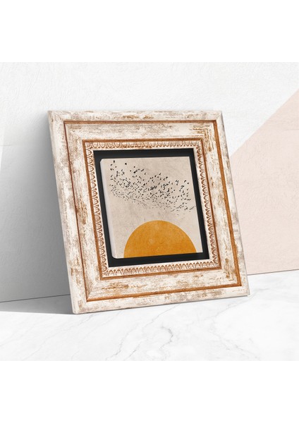 Minimalist Taş Duvar Tablosu Çerçeveli Duvar Dekoru Wall Art T1-320