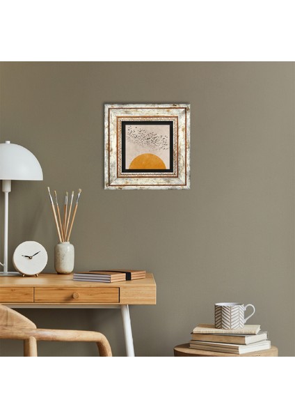 Minimalist Taş Duvar Tablosu Çerçeveli Duvar Dekoru Wall Art T1-320