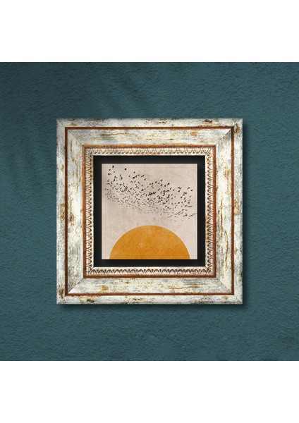 Minimalist Taş Duvar Tablosu Çerçeveli Duvar Dekoru Wall Art T1-320