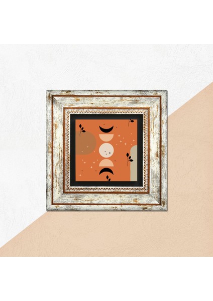 Bohem Taş Duvar Tablosu Çerçeveli Duvar Dekoru Wall Art T1-324