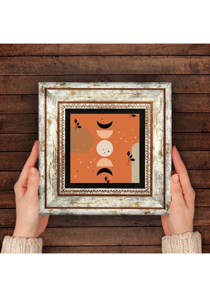 Bohem Taş Duvar Tablosu Çerçeveli Duvar Dekoru Wall Art T1-324