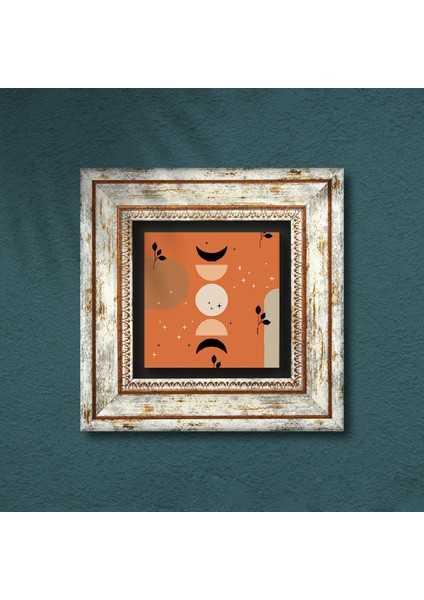 Bohem Taş Duvar Tablosu Çerçeveli Duvar Dekoru Wall Art T1-324