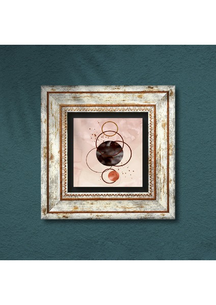 Minimalist Soyut Taş Duvar Tablosu Çerçeveli Duvar Dekoru Wall Art T1-329