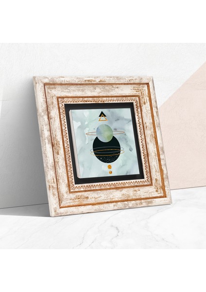 Minimalist Soyut Taş Duvar Tablosu Çerçeveli Duvar Dekoru Wall Art T1-330