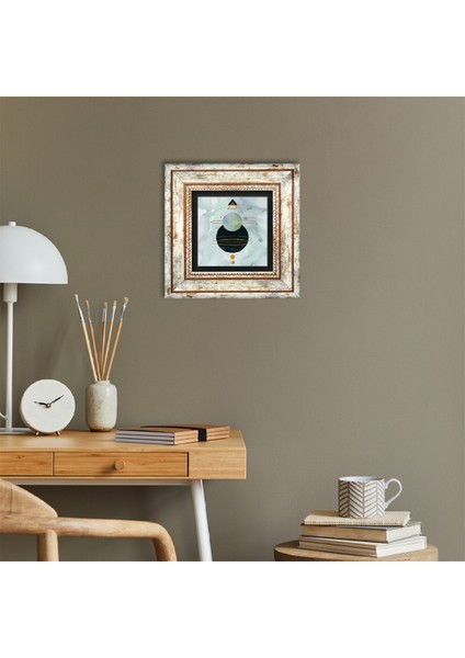 Minimalist Soyut Taş Duvar Tablosu Çerçeveli Duvar Dekoru Wall Art T1-330