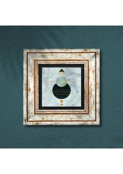 Minimalist Soyut Taş Duvar Tablosu Çerçeveli Duvar Dekoru Wall Art T1-330