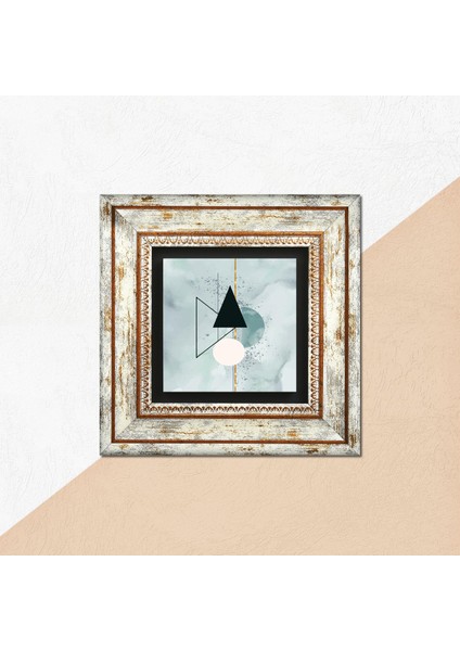 Minimalist Soyut Taş Duvar Tablosu Çerçeveli Duvar Dekoru Wall Art T1-331