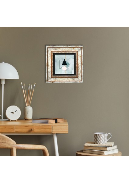 Minimalist Soyut Taş Duvar Tablosu Çerçeveli Duvar Dekoru Wall Art T1-331