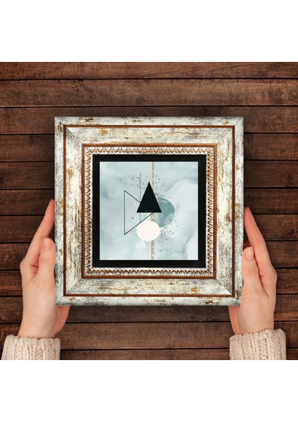 Minimalist Soyut Taş Duvar Tablosu Çerçeveli Duvar Dekoru Wall Art T1-331