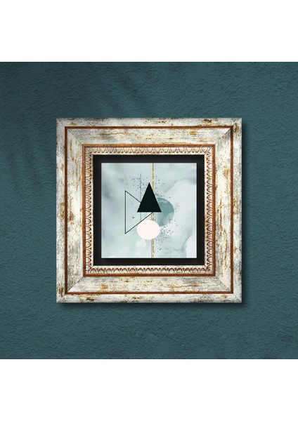 Minimalist Soyut Taş Duvar Tablosu Çerçeveli Duvar Dekoru Wall Art T1-331