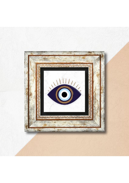 Nazar Taş Duvar Tablosu Çerçeveli Duvar Dekoru Wall Art T1-342
