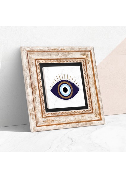 Nazar Taş Duvar Tablosu Çerçeveli Duvar Dekoru Wall Art T1-342