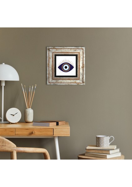 Nazar Taş Duvar Tablosu Çerçeveli Duvar Dekoru Wall Art T1-342