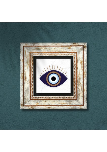 Nazar Taş Duvar Tablosu Çerçeveli Duvar Dekoru Wall Art T1-342