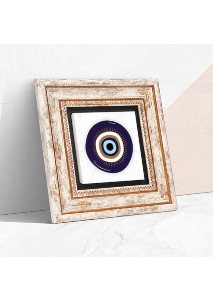 Nazar Taş Duvar Tablosu Çerçeveli Duvar Dekoru Wall Art T1-346